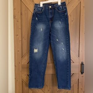 EUC dark wash mom jeans